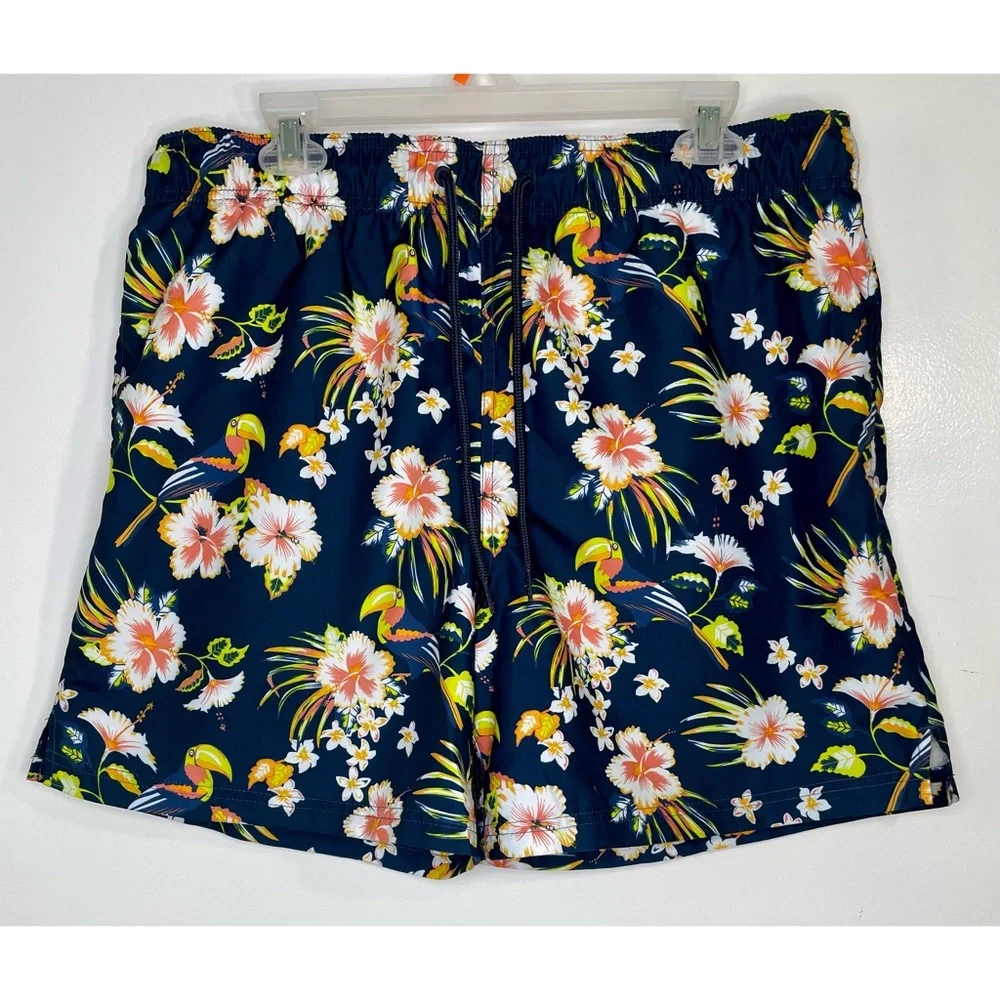 Men’s George Hawaiian Hibiscus Floral Swim Shorts